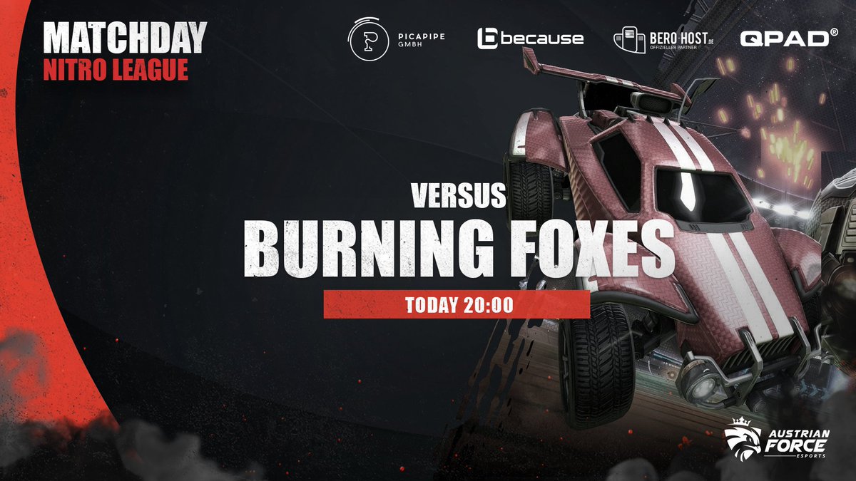 Heute geht es für unser Rocket League Main Team in der <a href="/NitroLeagueRL/">Nitro League Legacy</a> gegen <a href="/BurningFoxesGG/">Burning Foxes</a>.

⏰ 20:00 Uhr
📺 twitch.tv/nitroleaguerl

#Jointheforce👑 #verleihtflügel