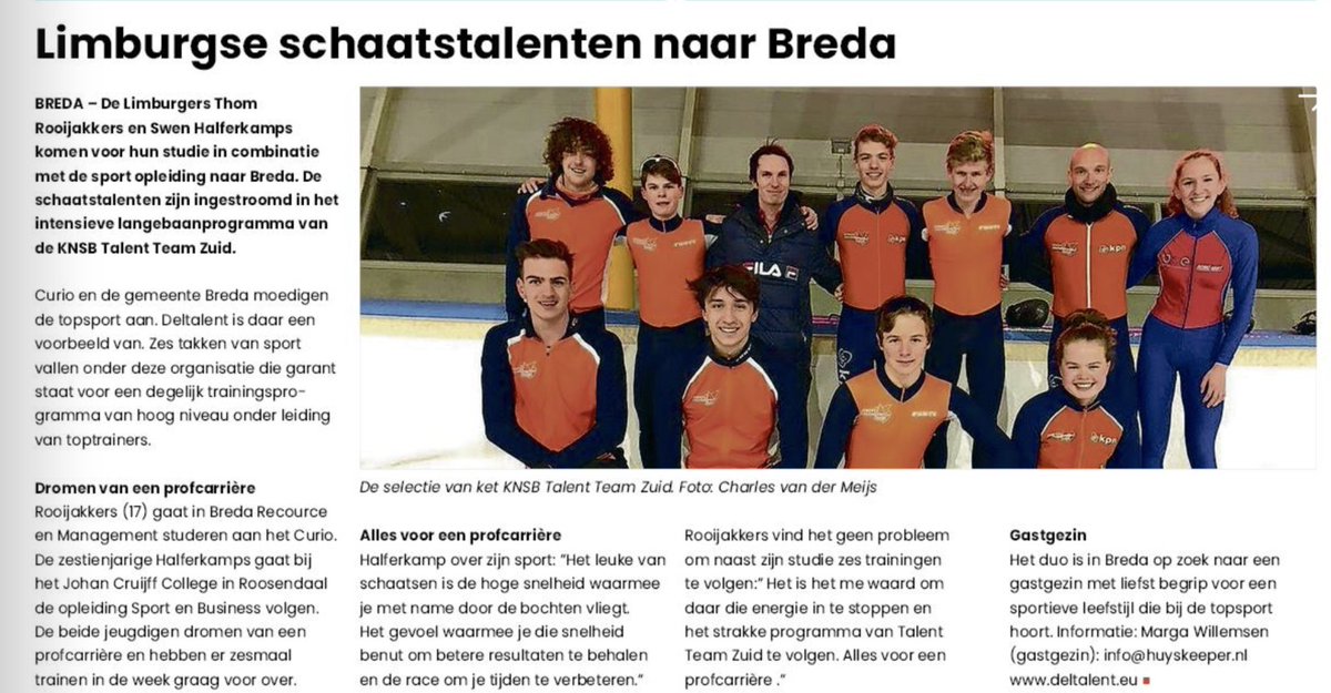 HermanKruis's tweet photo. Schaatstalenten zoeken gastgezin in Breda. https://t.co/UzkxRrLJli