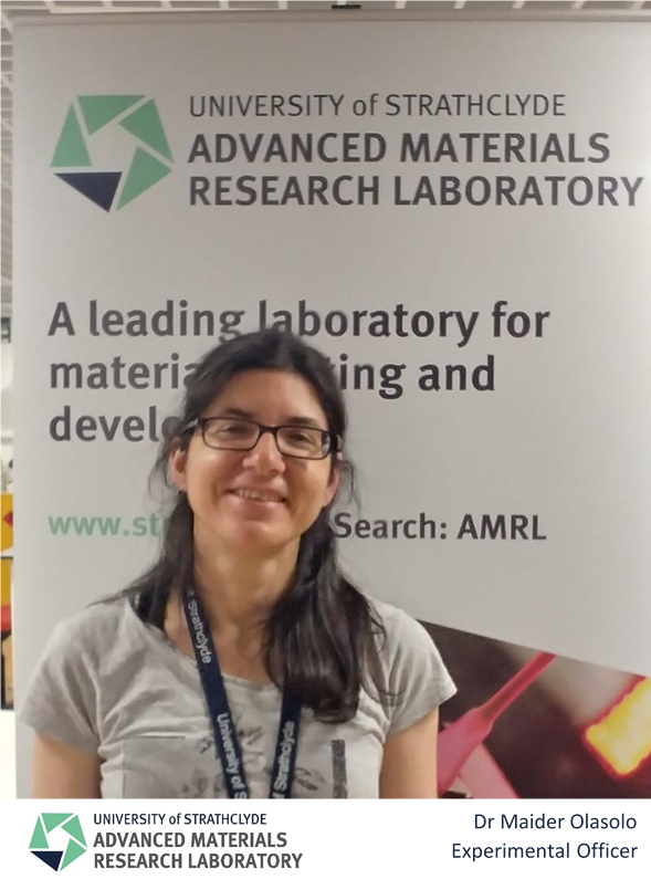 _AMRL's tweet photo. Dr Maider Olasolo is our Experimental Officer, in charge of all practical elements conducted at the AMRL. Maider has a PhD in Materials Science and Metallurgy and is skilled in advanced techniques such as microstructural characterisation, chemical analysis and mechanical testing. https://t.co/YH41p7gQ2L