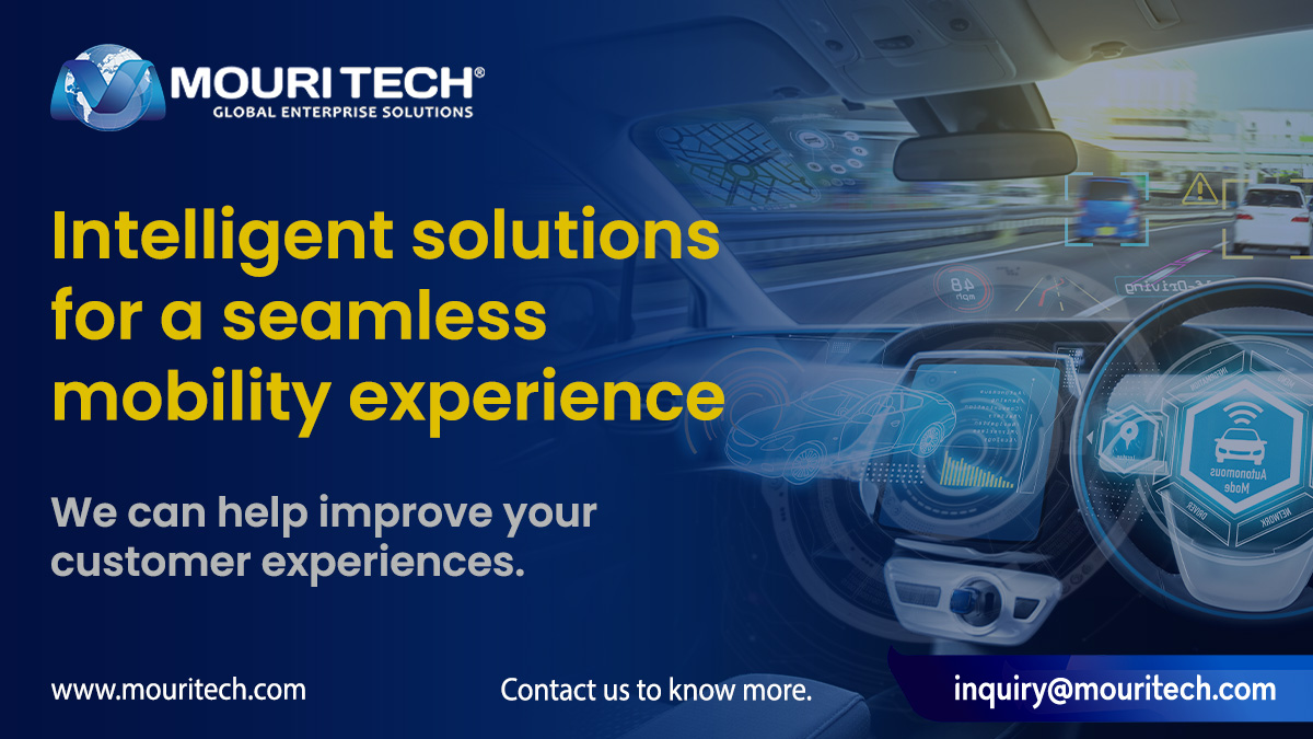 MOURI Tech offers advanced technology solutions to help automotive customers deliver outstanding customer experiences. 
#Intelligententerprise #autonomousvehicles #automotiveindustry 
mouritech.com