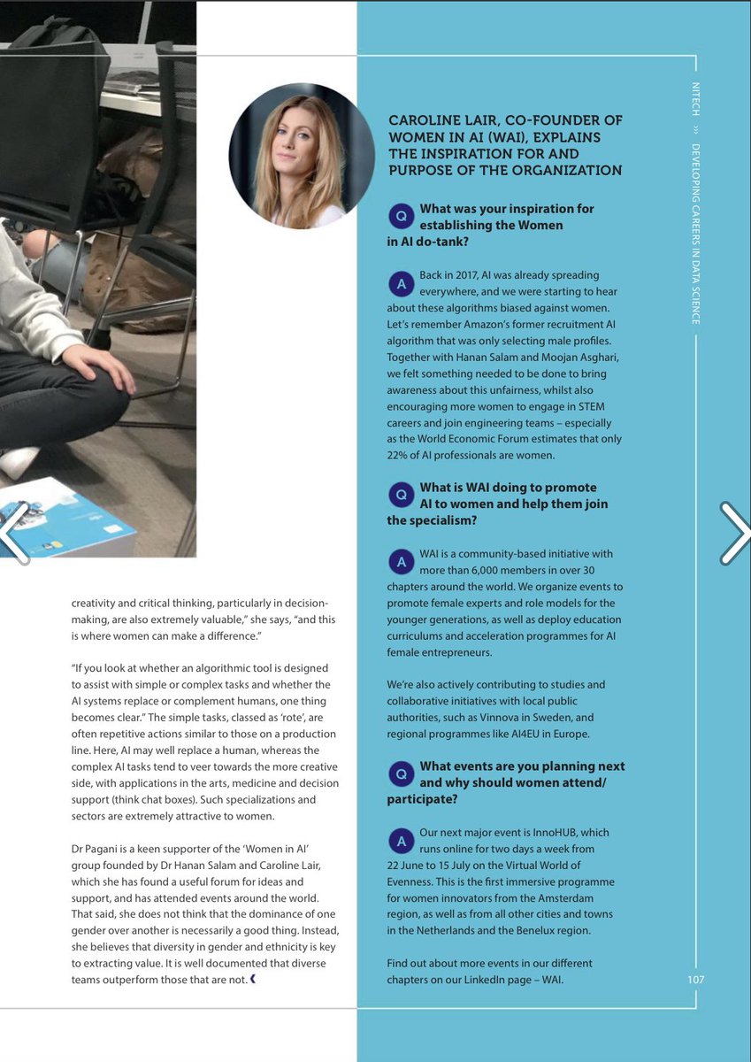 My interview today in the official <a href="/NATO/">NATO</a> Nitech Magazine Issue 5, June (the NATO Innovation and Communication magazine) with an interview on Artificial Intelligence in Management and gender balance.

issuu.com/globalmediapar…

<a href="/EMLYON/">emlyon business school</a> <a href="/LyonisAi/">LYON-iS-Ai</a> <a href="/valeriejobardPR/">Persona non Grata</a> <a href="/women_in_ai/">Women in AI</a>