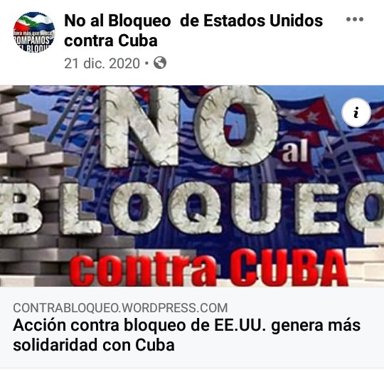 CDI: La Llovizna.  Estado:Bolívar .Reafirmamos quien quiera estrangular al pueblo cubano 
, nuestra respuesta es resistencia , lucha y emancipación. #NoMasBloqueos