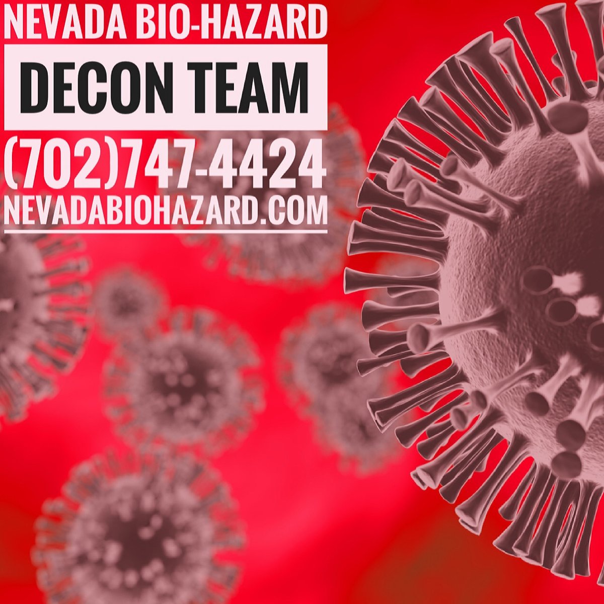 NevadaBio's tweet photo. We provide Bio-Hazard Cleanup, Fire &amp; Smoke Restoration, Water Damage Restoration, Virus Decontamination, Mold Remediation &amp; Removal, and Janitorial Services. Call (702)747-4424 to schedule a free same day estimate. https://t.co/eBPsMZJCd5