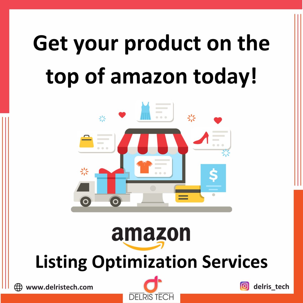 TechDelris's tweet photo. With our Amazon listing optimization services, we make your products easily remarkable to the shoppers, connect with us to know more about our Amazon account management services. 
--
Click Here- https://t.co/sWJIFZVSR7
--
#delristech #Amazon #sales  #amazonaccountmanagement https://t.co/qz3yaM6GwR