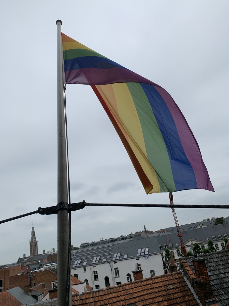 Nooit gedacht dat deze vlag zo snel weer het rectoraat ⁦<a href="/KU_Leuven/">KU Leuven</a>⁩ zou kleuren. Ze is helaas niet zichtbaar vanuit de ⁦<a href="/UEFA/">UEFA</a>⁩ hoofdkwartieren, tenzij via veel retweets van een niet mis te verstane boodschap. #respect #euro2020