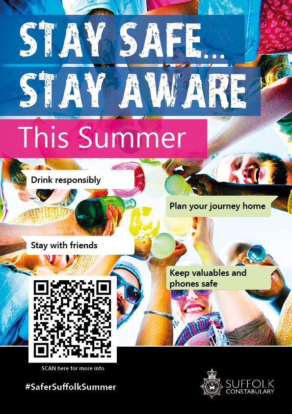 This summer we'll be providing a visible &amp; targeted presence at bars and pubs as well as key community hubs such as train stations, bus stations, libraries and walk-in centres to make sure everyone enjoys themselves responsibly and within the law.
suffolk.police.uk/sites/suffolk/…