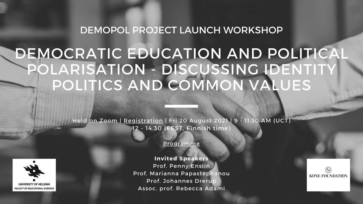 DEMOPOLproject's tweet photo. Save the date! We're beyond excited about our project launch workshop featuring these amazing invited speakers. Held on Zoom on Fri 20 August. Register now & read more: https://t.co/HT1MH1dax5 @EduSciHel https://t.co/7U1SjpuD4c