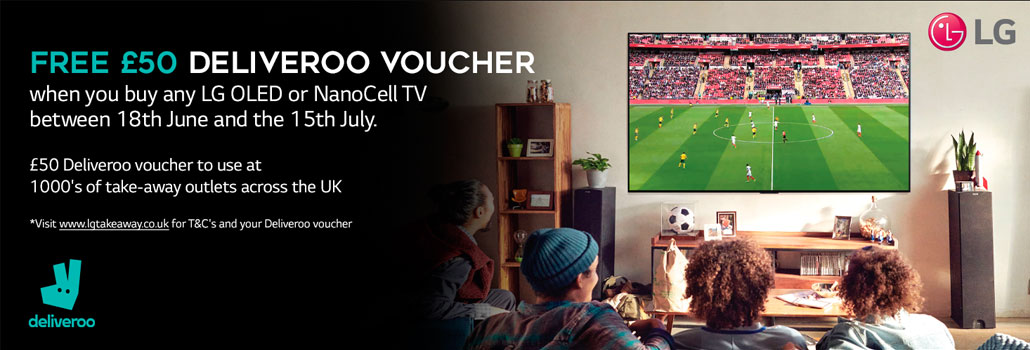 Get a free £50 Deliveroo Voucher when you purchase any LG OLED or LG NanoCell TV!

Like this LG OLED55A16LA 55" 4K Smart OLED TV
cramptonandmoore.co.uk/lg-oled55a16la…