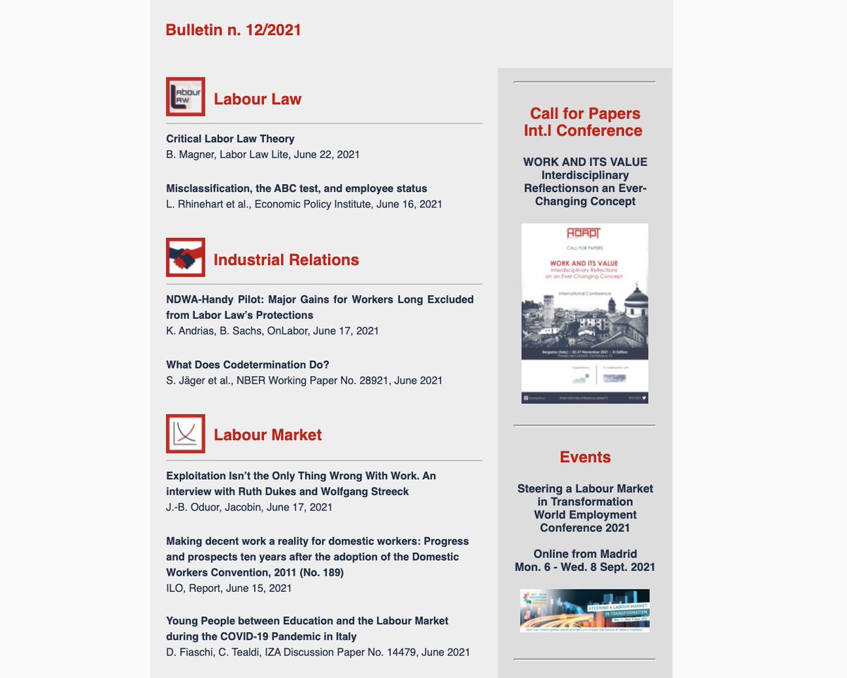 ADAPT_bulletin's tweet image. #JustPublished #ADAPTInternationalBulletin 12/2021 ⤵️
mailchi.mp/adaptinternati…

#laborlaw #codetermination #decentwork #domesticworkers #apprenticeships #MSDs #OSH #returntowork #paytransparency #EIS