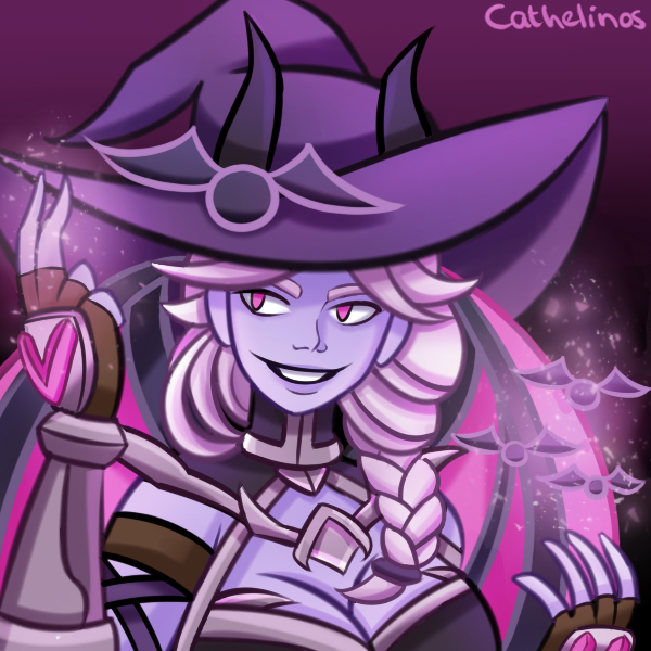 Cathelinos's tweet photo. Here you have a spooky Furia for the Paladins avatar contest! I made some variations on this icon as well, since this might not look well in a 128 by 128 pixel format. But I hope you enjoy it nontheless!

@PaladinsGame #Paladins #Paladins art https://t.co/dSJypnHi4U