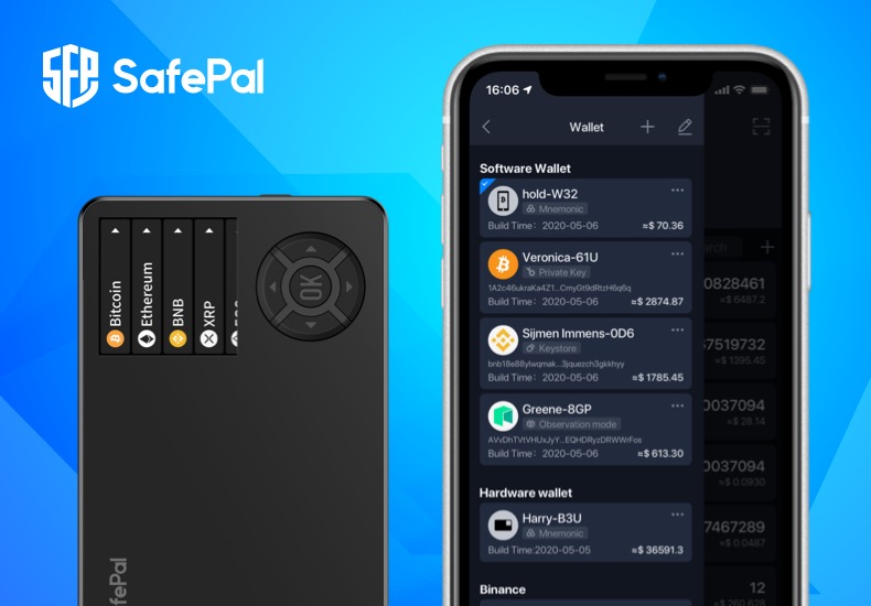 تشمل منتجات وخدمات SafePal :محفظة الأجهزة SafePal S1 : محفظة الأجهزة SafePal S1 عبارة عن محفظة أجهزة لا مركزية وغير متصلة بالإنترنت بنسبة 100% تدعم 20 Blockchain وأكثر من 10.000 عملة مشفرة