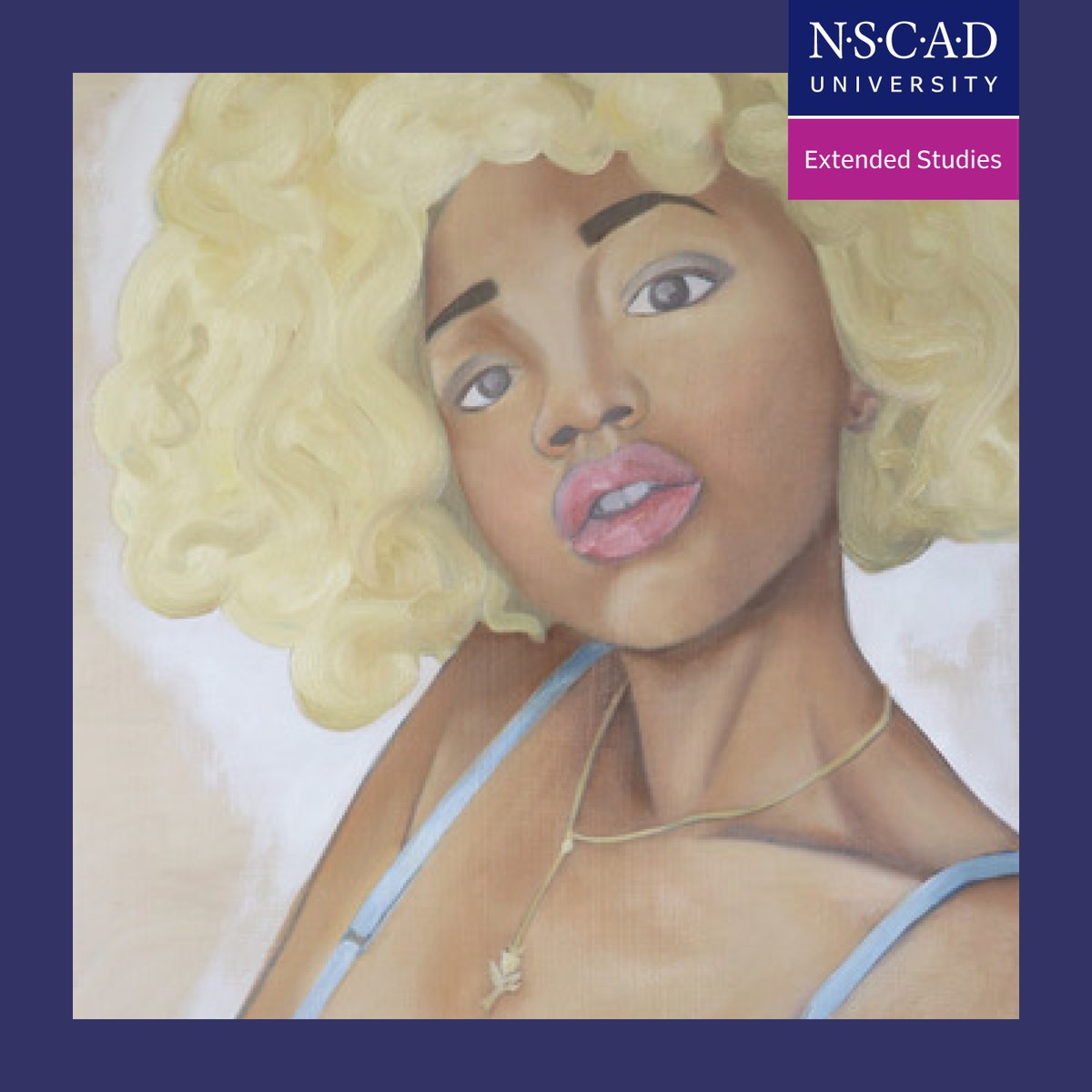 Conquer one of the most difficult subject matters to depict, the human form, in Portrait Painting this summer! Open to painters of all experience levels.

For more information: nscad.ca/study-at-nscad…

Art: Shanice by Vanessa Cornell
