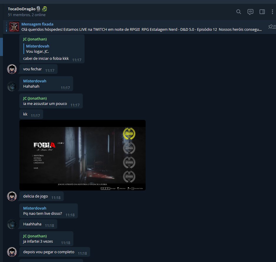 ATocaDoDragao's tweet photo. @PulsatrixStudio olha isso! O pessoal da Toca se empolgando com o game 🥳 #fobiagame #pulsatrix #indie #horror #horrorgames https://t.co/Kwc9iFFEKQ