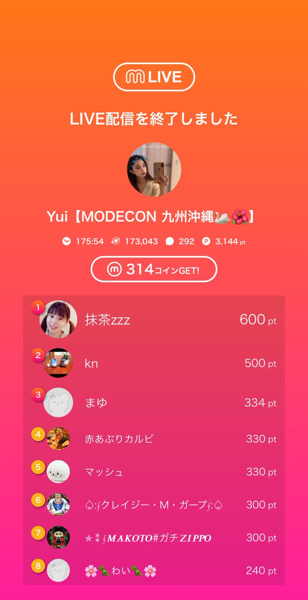 Yui ポイントランキング V Twitter Yui Modecon 九州沖縄 のライブ配信 今日のミクチャライブ 見に来てくれてありがとう 次の配信もぜひ来てね Modecon ミクチャ T Co Tztzbplopc Yui ポイントランキング V Twitter Yui Modecon 九州沖縄 のライブ配信 今日のミクチャライブ 見に来てくれてありがとう 次の配信もぜひ来てね Modecon ミクチャ T Co Tztzbplopc