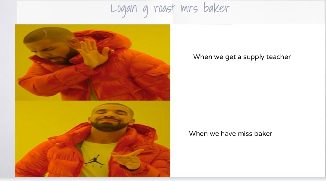 Bridget_Baker7's tweet photo. When you ask your students to create memes about their teacher.  Fun way to end the year! @MmeRobbins4 #myclassrocks @jrcallwood #onlinelearning2021 https://t.co/L6Wf4goCTB