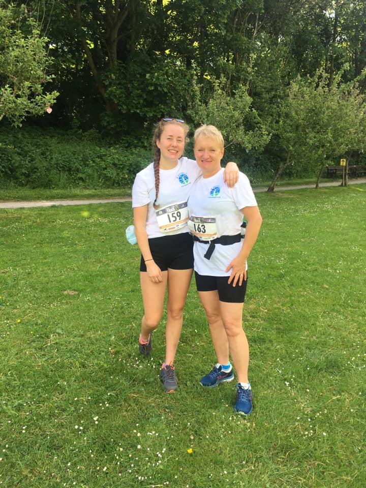 RWorldFdn's tweet photo. Jessie Burn &amp; her mum completed the dark peaks trail run last week taking the total R World funds raised to nearly £22,500! A further two teachers are now signed up to do First Aid for Mental Health Instructor training – and take a look at our R World t-shirts ! All good news . https://t.co/1MWb0SFlat
