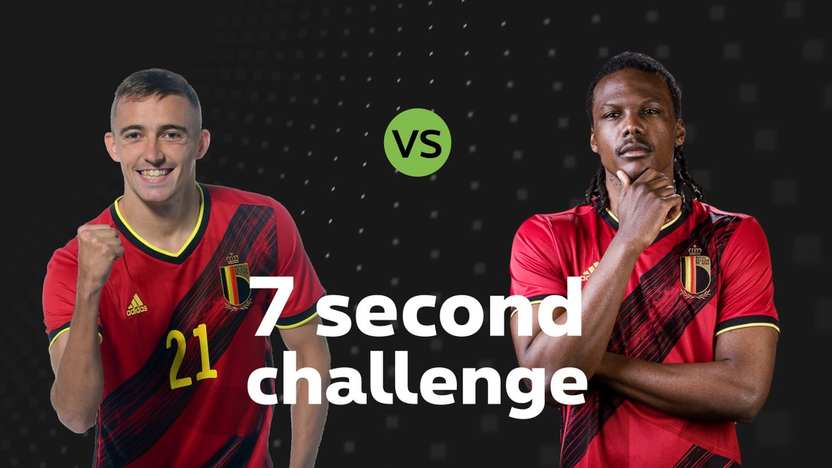 PickxSports's tweet photo. Le principe: donner 3️⃣ bonnes réponses en 7️⃣ secondes❗🇧🇪
Quel Diable rouge remportera le "7️⃣ second challenge"❓😏
👉 Regardez ici le duel entre Dedryck Boyata 🆚 Timothy Castagne : https://t.co/7vNaMHysQV🔥
#pickxsports #fr #euro2020 #DEVILTIME #RodeDuivels #7secondchallenge https://t.co/Vwmqzbvpix