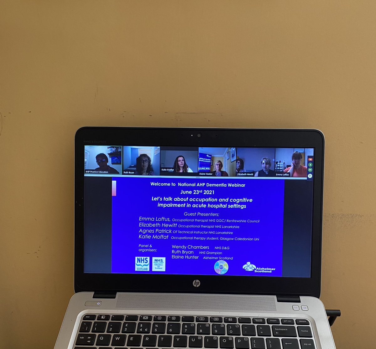 Prof Elaine Hunter (@elaineahpmh) on Twitter photo Our <a href="/AhpDementia/">AHPDementia</a> webinar begins with <a href="/Katie_Moffat/">Katie Moffat (She/Her)</a> <a href="/letsallbuybees/">Emma Loftus</a> #Agnes <a href="/hewitt_ot/">Elizabeth Hewitt OT</a> supported by <a href="/wendyAHPDem/">wendy chambers</a> #Ruth & I Let’s talk about occupation & cognitive impairment in acute hospital <a href="/alzscot/">Alzheimer Scotland</a> 💜🌈 Our <a href="/AhpDementia/">AHPDementia</a> webinar begins with <a href="/Katie_Moffat/">Katie Moffat (She/Her)</a> <a href="/letsallbuybees/">Emma Loftus</a> #Agnes <a href="/hewitt_ot/">Elizabeth Hewitt OT</a> supported by <a href="/wendyAHPDem/">wendy chambers</a> #Ruth & I Let’s talk about occupation & cognitive impairment in acute hospital <a href="/alzscot/">Alzheimer Scotland</a> 💜🌈