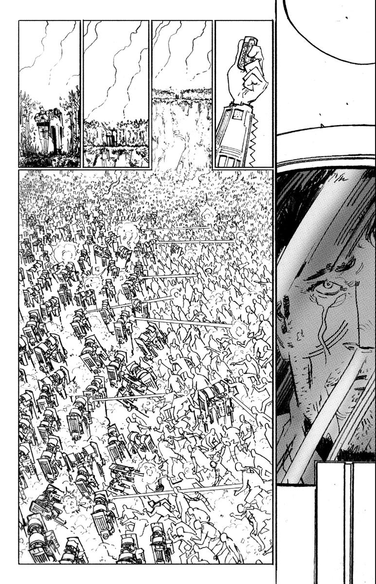 A few black and white pages from today's issue of Wasted Space :D 