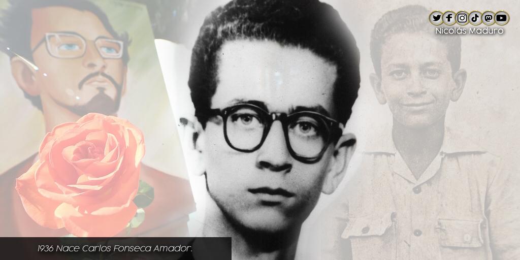 Celebramos 85 años del natalicio de Carlos Fonseca Amador, Comandante de la Revolución Sandinista y hombre comprometido, militante de las causas justas, que luchó por la transformación profunda del pueblo nicaragüense. Un abrazo al hermano Presidente Daniel y a Rosario.