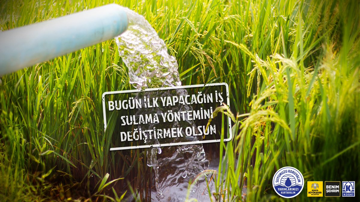 KBBKOSKI's tweet photo. Yarınlarımızı kurtarmak için bugün yapacağın iş, tarımdaki sulama sistemini değiştirmek olsun. 💧
#suyumuzukoruyalımyarınlarımızıkurtaralım #sudansebepler #konya #koski https://t.co/DbXqsMoRqn
