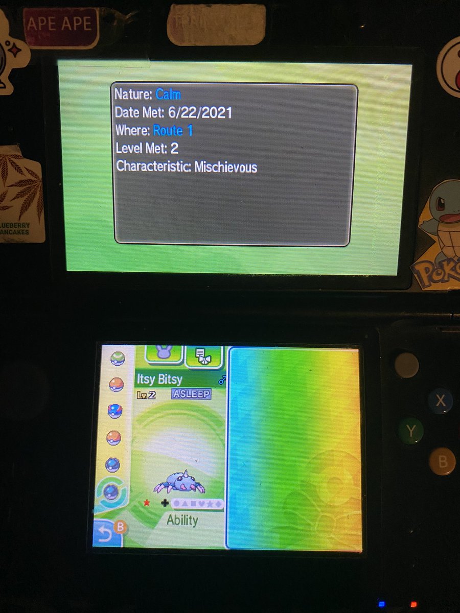 JediKush831's tweet photo. Little late night hunt and got it pretty fast. Presenting “Itsy Bitsy” the shiny spinarak ✨🕷 at only 133 SoS encounters! #UltraSun☀️ #AceShinyHunters #SoSMethod🆘 https://t.co/GEB4i1gyGe