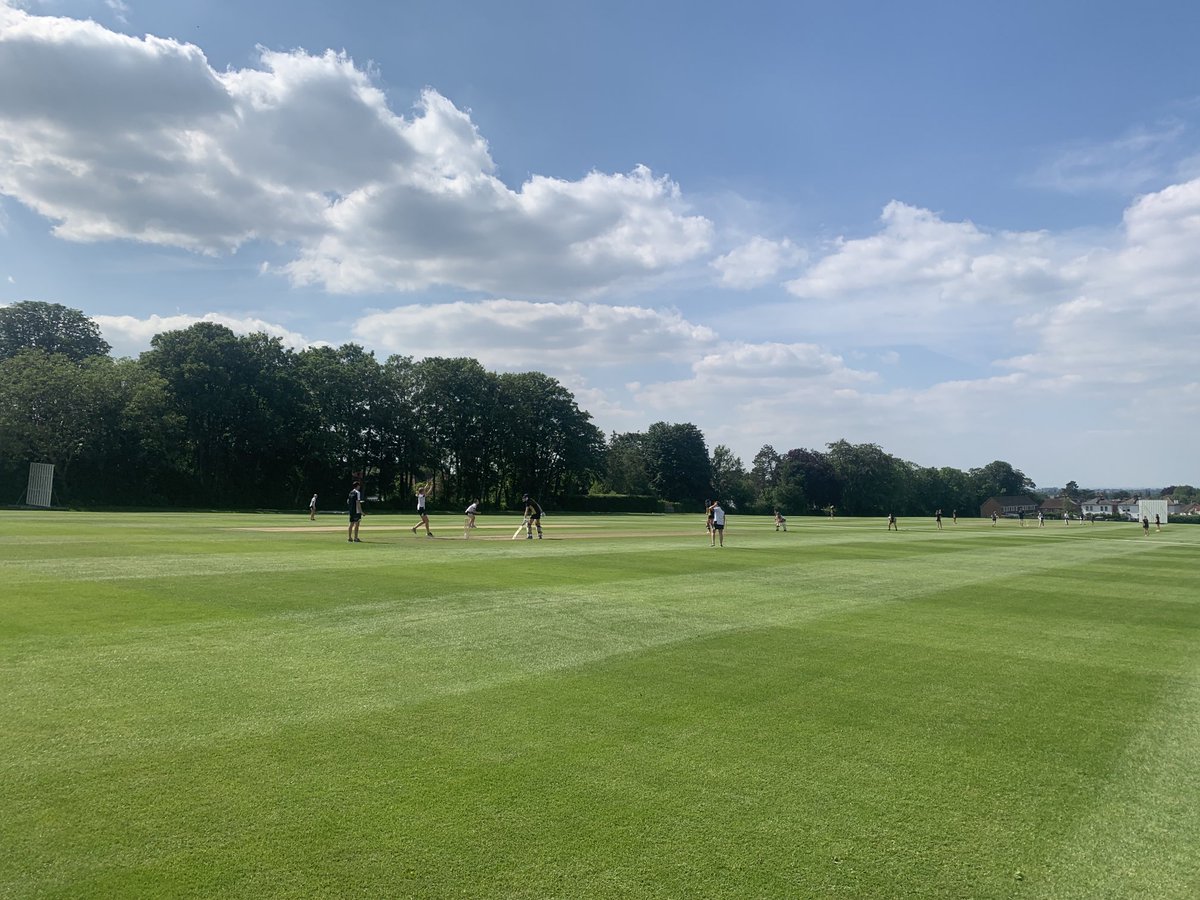 Next bowler from the Fayrer end for the U13A XI is Florence (L4GH) Epsom have the challenge of defending 75. ⁦<a href="/EpsomC_Cricket/">EpsomC_Cricket</a>⁩