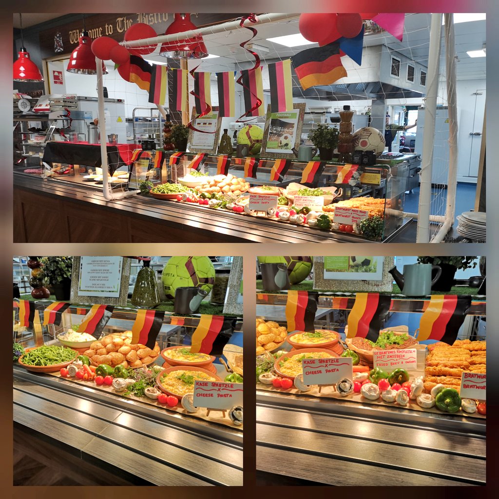 Day 4 of our Euros21 food tour <a href="/HabsAdamsGS/">Haberdashers' Adams</a> today we are in Germany, food was well received with a modern twist #wunderbar well done team <a href="/Magsheadchef/">Margaret Obrien</a> @sampeate29 @susanhodson7 <a href="/chefbrewster/">Gary Pyatt</a> #schoolfood @Academy_Food_UK @ServestFoodCo <a href="/AtalianServest/">AtalianServest</a> 🇩🇪⚽🇩🇪⚽🇩🇪⚽🇩🇪⚽🇩🇪⚽🇩🇪⚽🇩🇪⚽