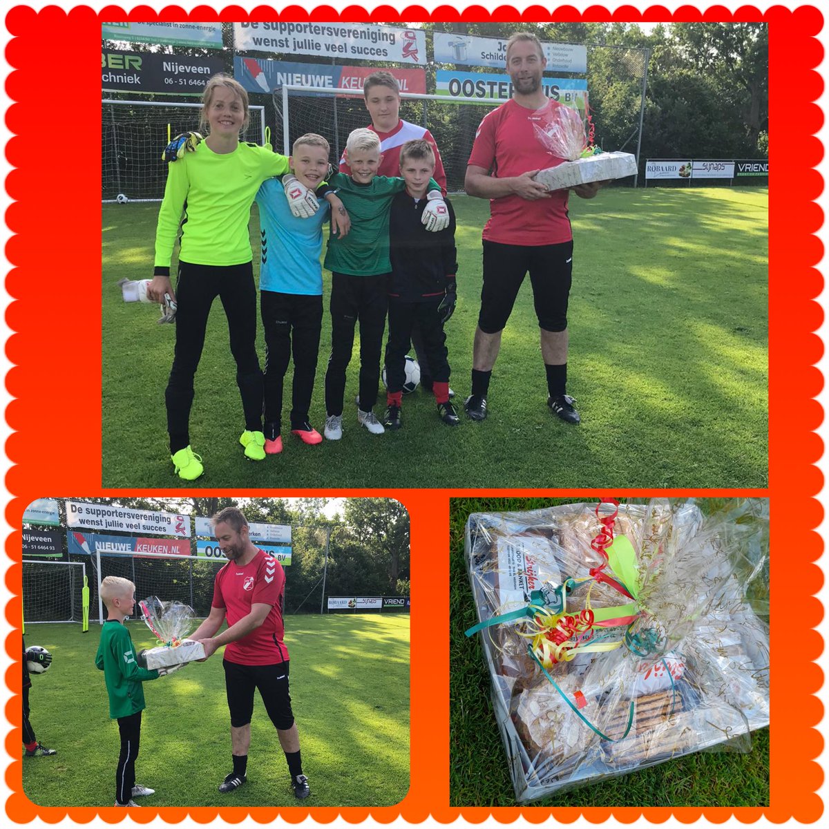 Al ben je nog zo groot en stoer.. hoe fantastisch is het als je van je pupillen een broodmand mag ontvangen als dank voor weer een jaar superleuke en leerzame (keepers-)training! Op naar het nieuwe seizoen! #waardering #leuk #keeperstraining #jeugd #clubhart #voetbal #nijeveen