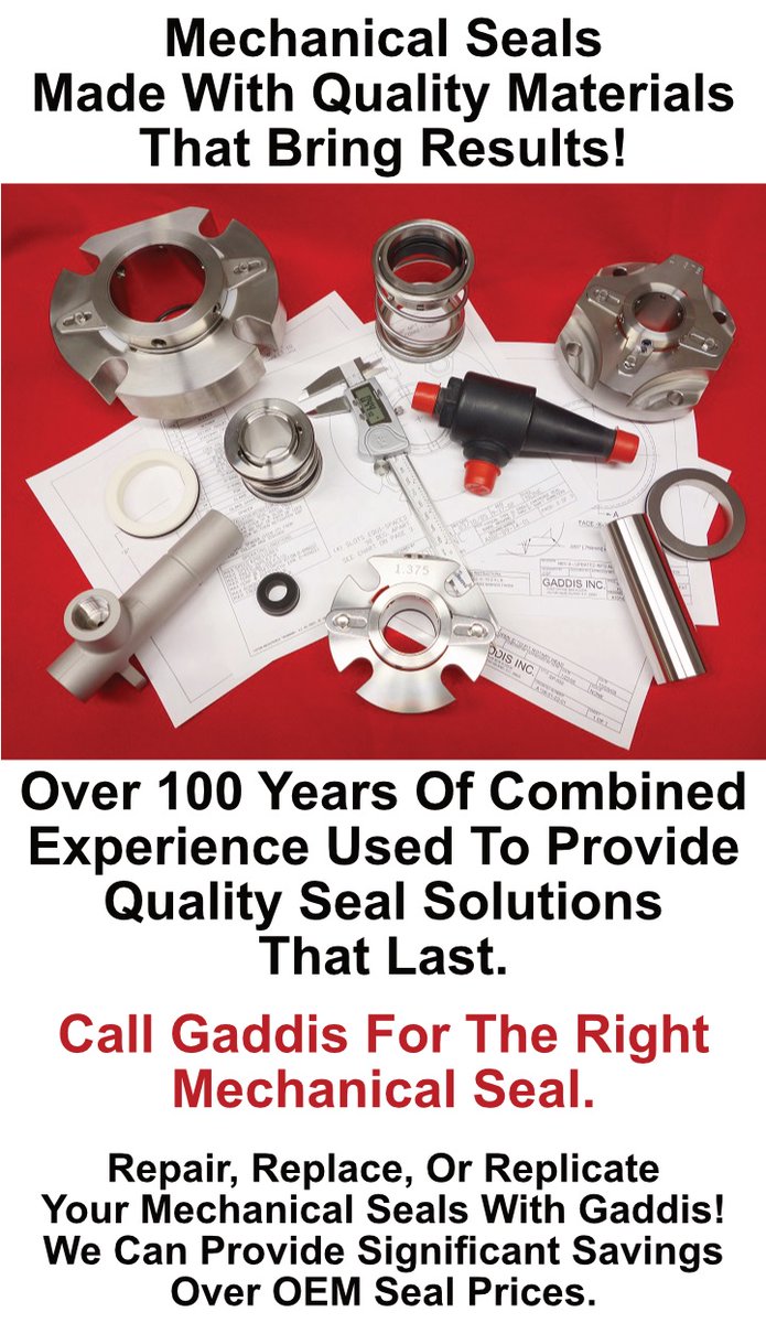 GaddisMechSeals's tweet photo. Call 843-681-4665 or toll-free at 1-888-681-4665.

Repair, Replace, Or Replicate Your Mechanical Seals With Gaddis! We Can Provide Significant Savings Over OEM Seal Prices.
#mechanicalseals #mechanicalsealrepair #pumppacking #rotaryequipment https://t.co/zd21YHZsLI
