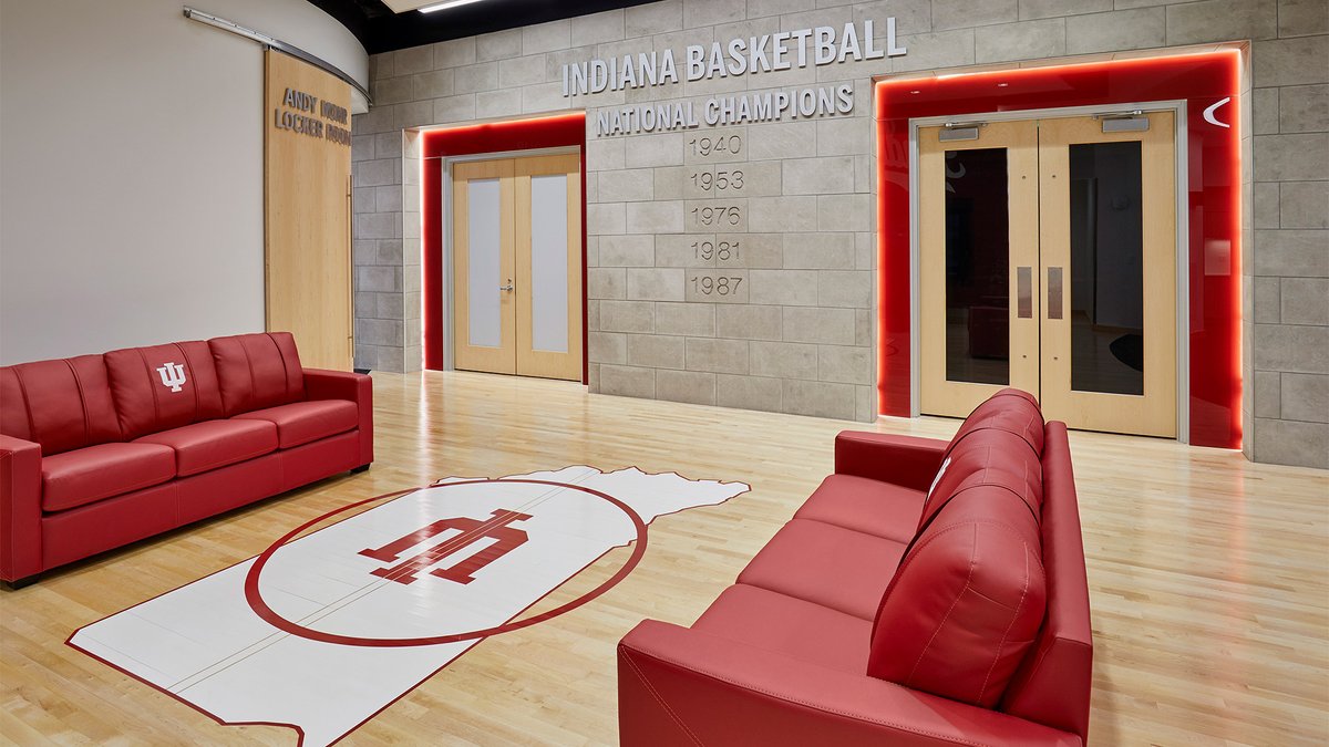 Nothing but the best for the 5 time national champions, Indiana University Men's Basketball! These are DreamSeat's Custom Dillon Silver Sofas in the color lipstick🔥 <a href="/IndianaMBB/">Indiana Basketball</a> <a href="/DreamSeat/">DreamSeat</a>   

#customfurniture
#dreamseat