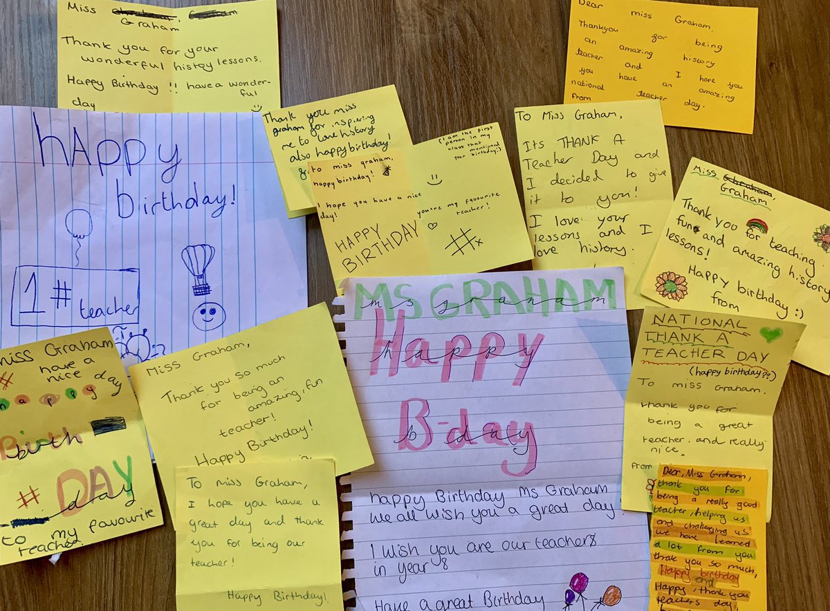 7SG6’s surprise notes made my day earlier…the loveliest addition to our threshold routine🥺🥳 much excitement that it was also <a href="/bull_imogen/">ImogenB</a>’s bday!