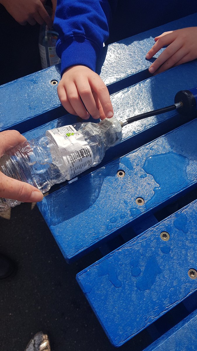 clprimaryECT's tweet photo. @Ashwoodspencer4 testing their bottle rockets at science club https://t.co/43cqblvN5l