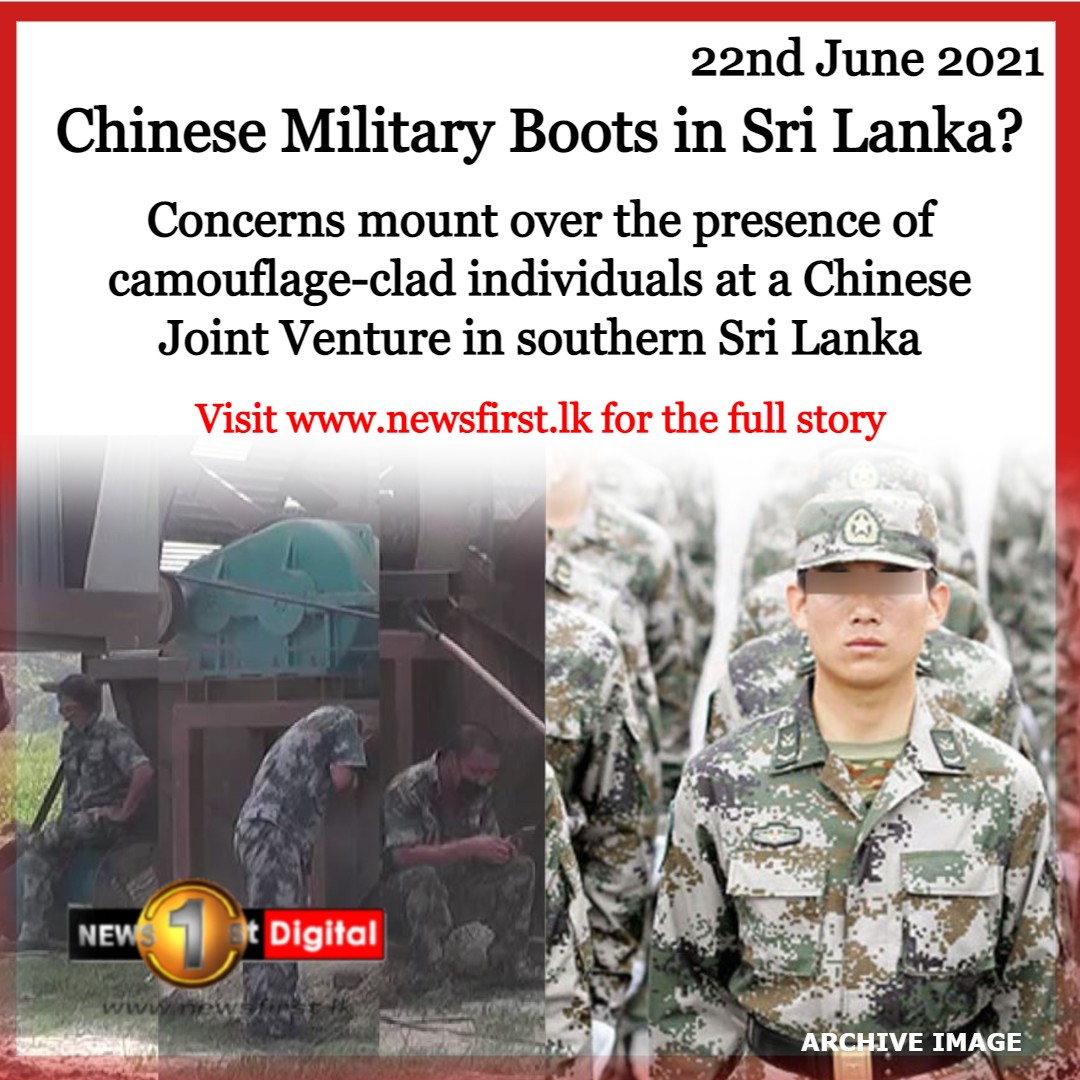 ChinaEmbSL's tweet photo. So @NewsfirstSL knew they're not Chinese military personnel but only workers in camo-color dressing, and insisted to carry such a misleading and provocative headline?

These working outfits are notably different from uniforms of 🇱🇰 military, to whom 🇨🇳shows highest respect. https://t.co/riACYdehiw