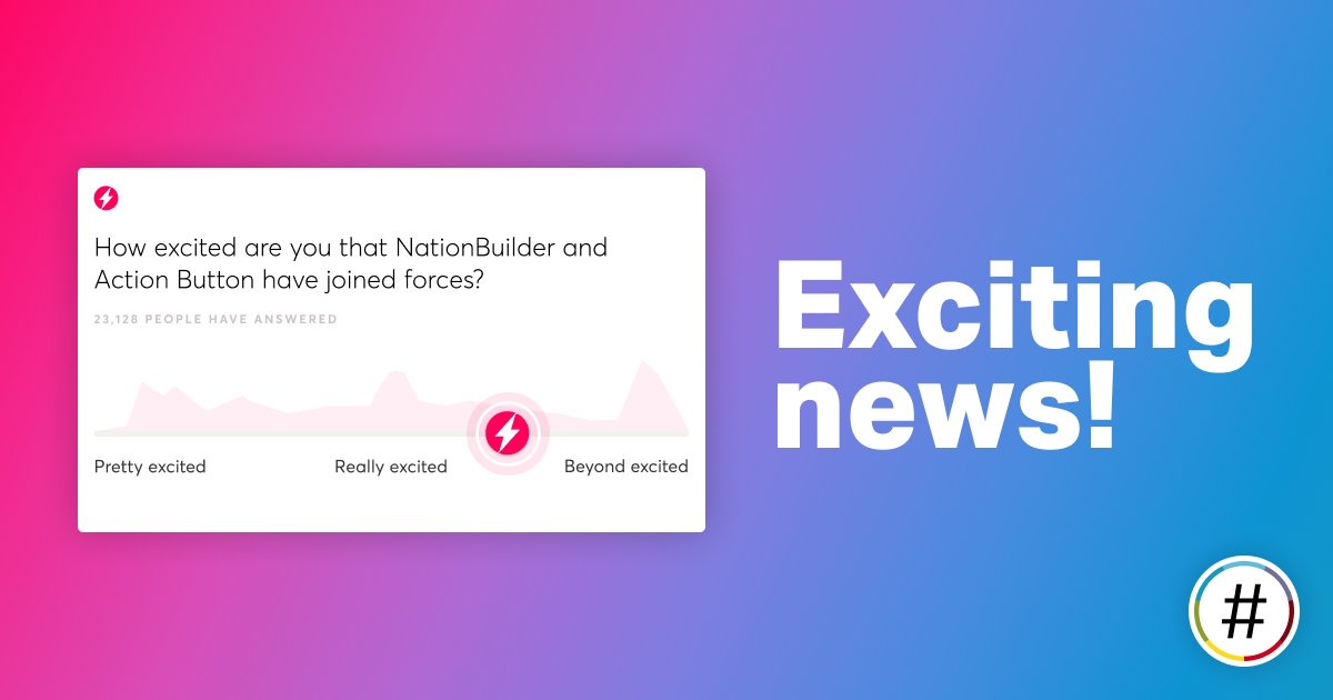 NationBuilder's tweet photo. We have big and exciting news: @action is now a part of NationBuilder! Hear from our CEO, @leaendres, here: https://t.co/xHEG93xwCc https://t.co/lBZPapttgM