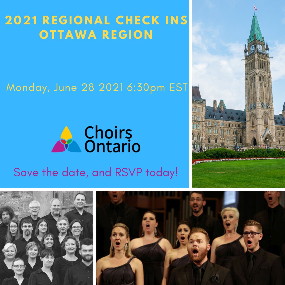 Do you have questions about the safe return to in-person choral activities? How can Choirs Ontario assist your choir during this time? We want to hear from you! Join us at the Ottawa Region session this Monday! RSVP Here forms.gle/B1Bvd65E9dgrm9…
