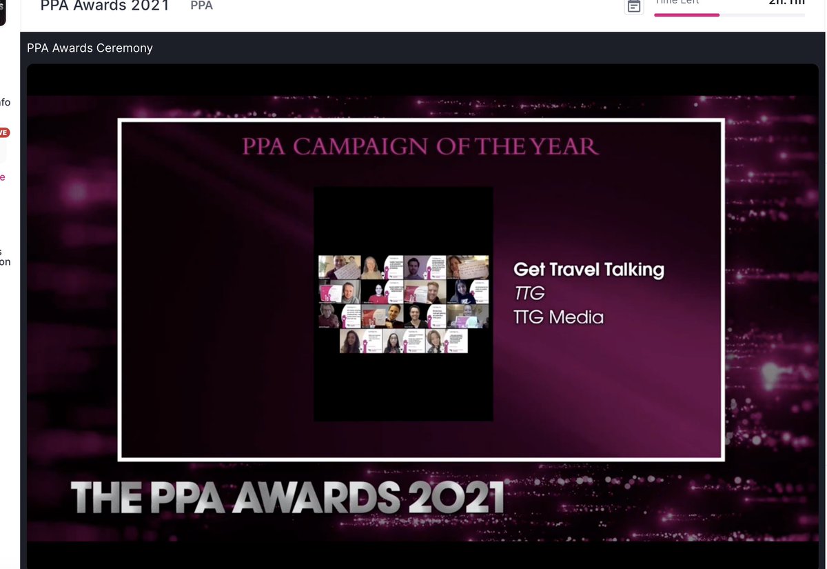 DanielPearce's tweet photo. Outstanding to see @TTGMedia's #GetTravelTalking campaign a finalist in tonight's #ppaawards - big congratulations to our tireless campaigner @TomCruiseTTG for this recognition of a genuinely passionate and heart felt campaign during travel's darkest hour #traveldayofaction https://t.co/GnMlrFSyNg