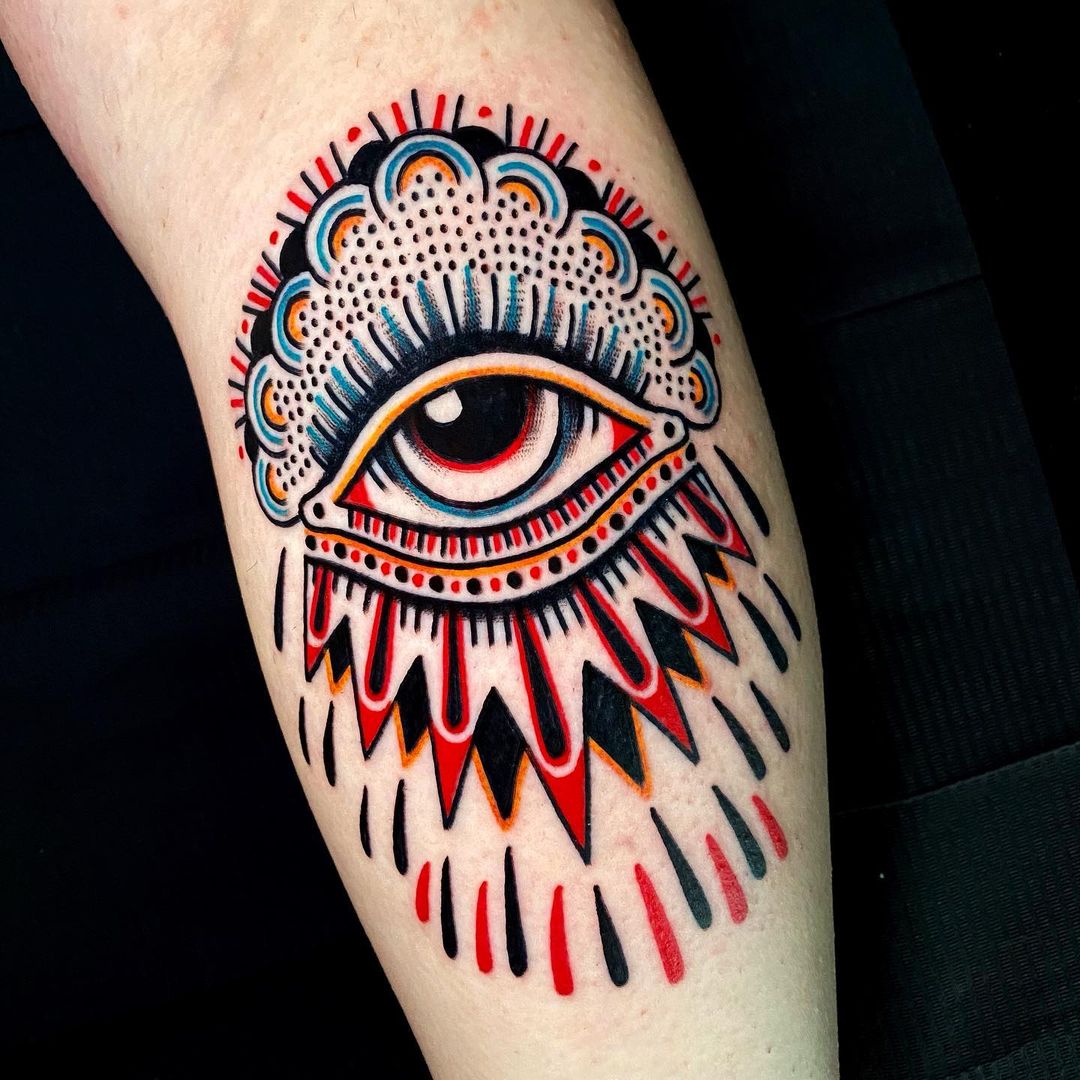 Eye elbow tattoo  Elbow tattoos Traditional tattoo eye Eyeball tattoo