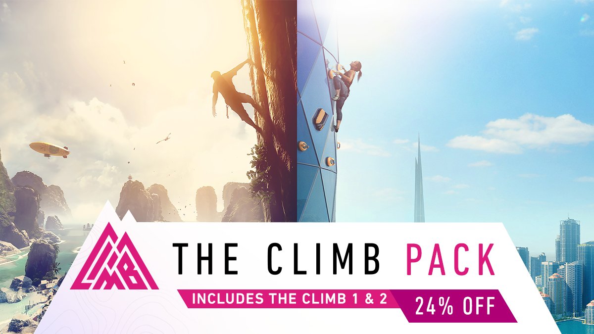 The Climb Pack, including The Climb &amp; 2 is on sale with a 24% discount on the Oculus Store. Get in on the action now and check out the 12 extra FREE The Climb 2 maps that come with the Freestyle Expansion Packs!

Get it here -  oculus.com/experiences/qu…
