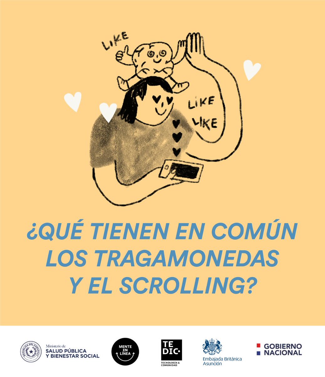 msaludpy's tweet photo. Sabías que el scrolling es una de las dinámicas de diseño y tecnología persuasiva más poderosa? Su diseño fue basado en la implementación de mecánicas similares a la de los casinos.
Ingresá a https://t.co/1jLyhrgcdi para mas información
#SaludMentalEnInternet #MenteEnLinea https://t.co/SESI63v8m1