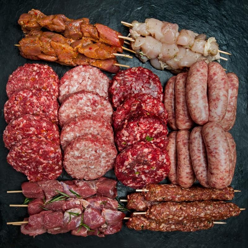 Now this is what you call an EPIC BBQ box! 🍔🌭🍢
Handmade burgers, sausages &amp; kebabs to suit every taste. Order now for UK delivery or collection in Aldeburgh or Peasenhall.  You can even go large by adding a 1kg rump steak! buff.ly/3vR4zzO