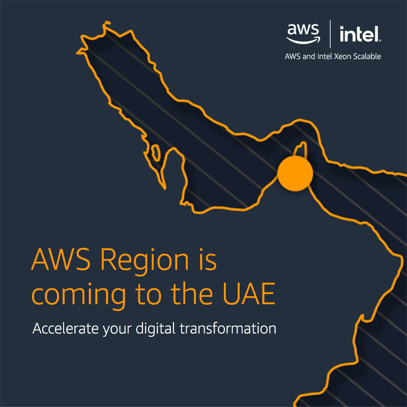 awscloud's tweet photo. Coming soon: A new AWS Region will open in the UAE in the first half of 2022. Learn more.