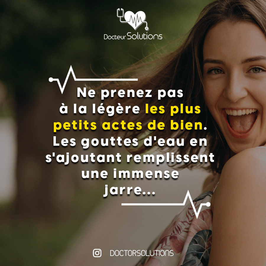 DocSolutions1's tweet photo. Ne prenez pas à la légère les plus petits actes de bien. Les gouttes d'eau en s'ajoutant remplissent une immense jarre.
https://t.co/ggDAbZYGGe

#Docteur_Solutions #Citation #Proverbe #Amour #Couple #Vie #Maroc #France #Dicton #motivation #quotes https://t.co/BIxpovhgmd