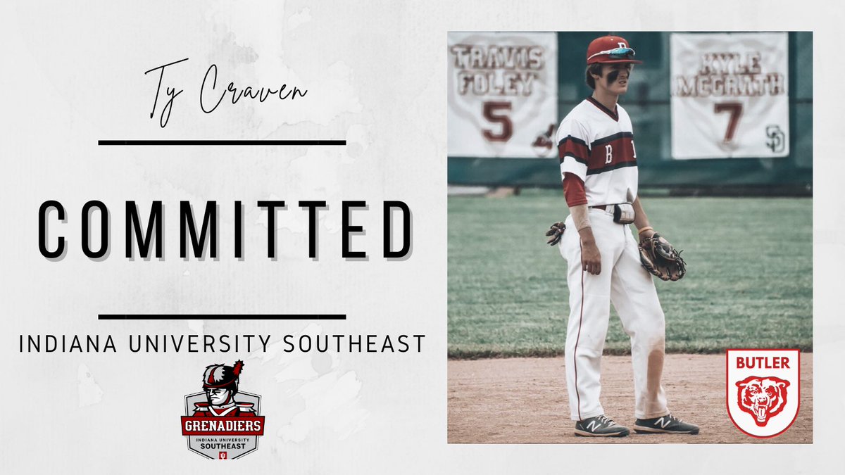 CONGRATS to Ty Craven on committing to play baseball for Indiana University Southeast!