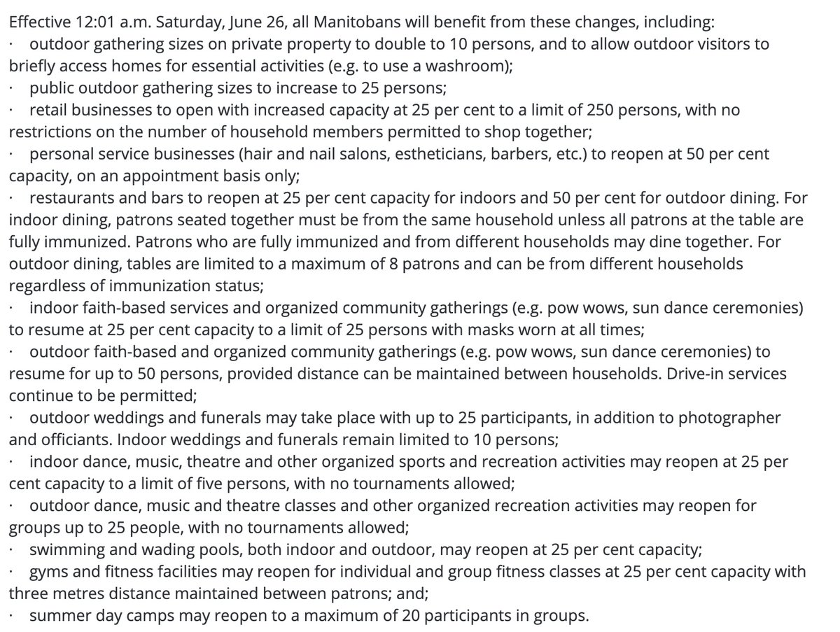 ChrisDca's tweet photo. The complete list of eased public health restrictions include: https://t.co/BZCHs29HAD