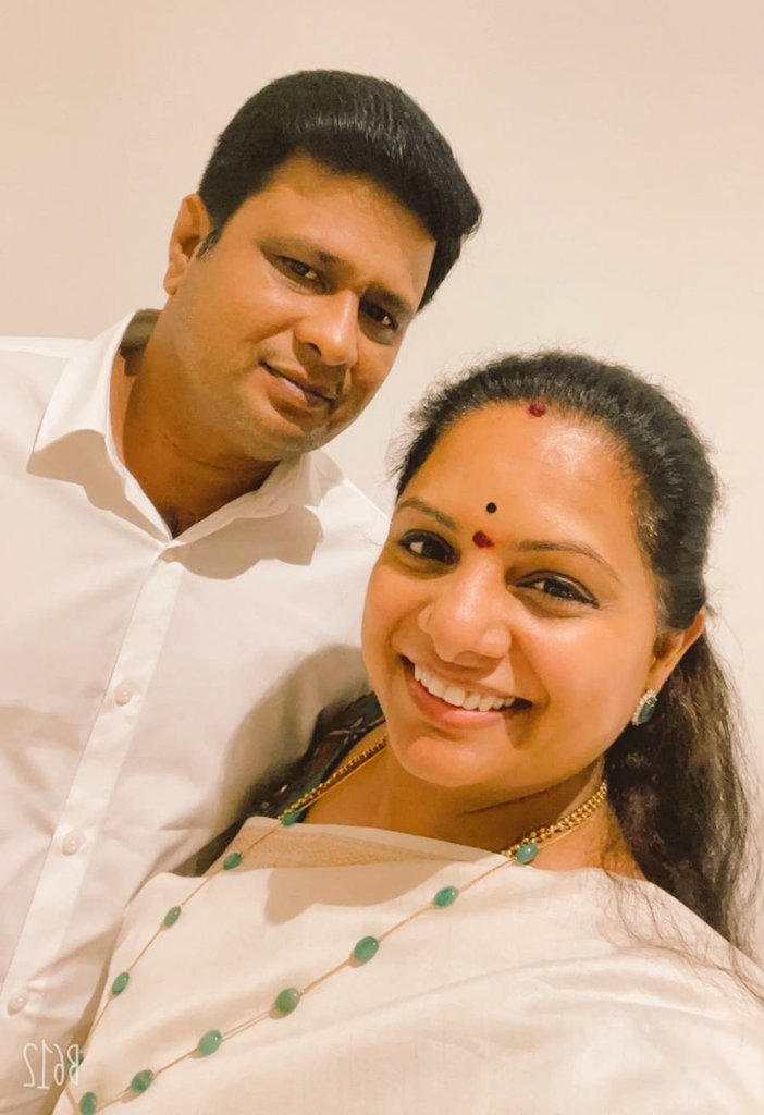 Kavitha Kalvakuntla on Twitter: "Smile, happiness, and boundless joy. Thanks for all the lovely anniversary wishes for us. https://t.co/SnDewNxoNN" / Twitter