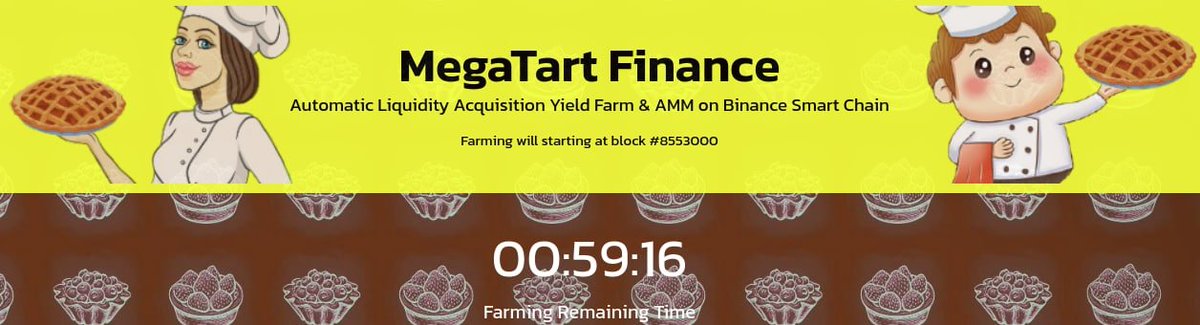 Last 59 Mins for MegaTart Farming 😳😳

tartfinance.com

BUY on TartFinance Dex : dex.tartfinance.com/#/swap?outputC…

#TartFinance #Defi #BSC #YieldFarming #staking #DAPPS #crypto #BinanceSmartChain  #BSCNews #binance  #gem #pancakeswap