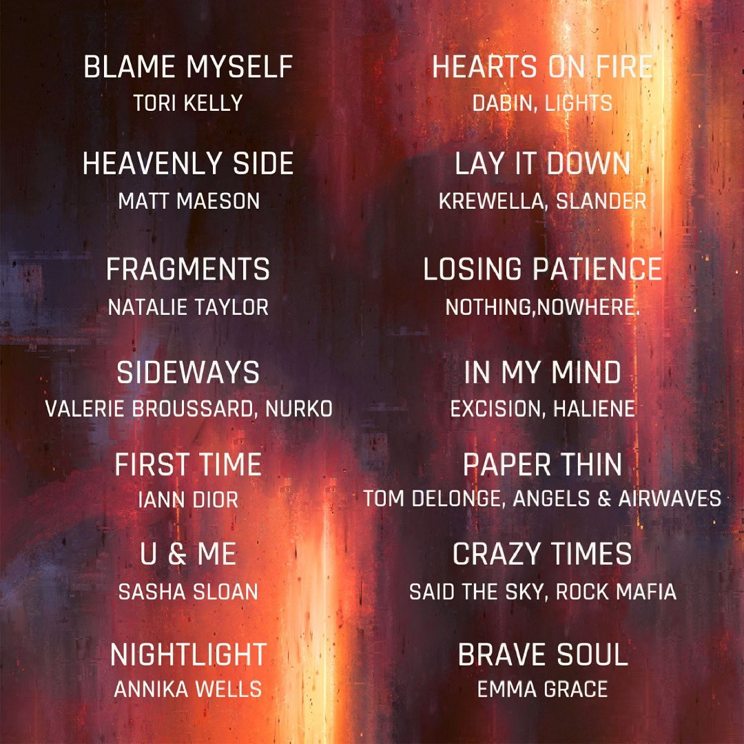 ILLENIUM on Twitter "Stoked to reveal the tracklist for Fallen Embers