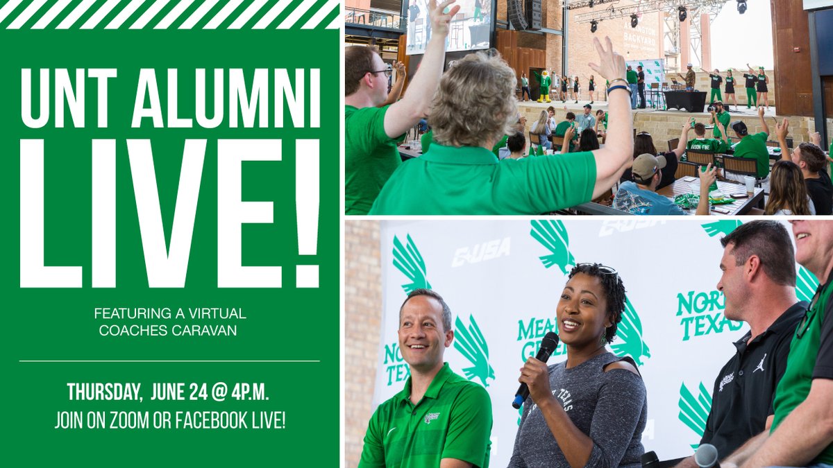 Are you ready for the 2021 Virtual Coaches Caravan? Get in the #MeanGreen spirit with us TOMORROW at 4 p.m. CDT on Zoom or Facebook Live. 

Register: bit.ly/3b6tVRt