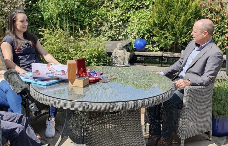 Lovely chat with Preston weightlifter ⁦<a href="/sarahdavies1908/">Sarah Davies</a>⁩ . Hear from Sarah &amp; her proud Mum &amp; Dad ⁦<a href="/BBCNWT/">BBC North West</a>⁩